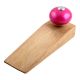 Neon Pink Round Ceramic Wooden Door Stopper